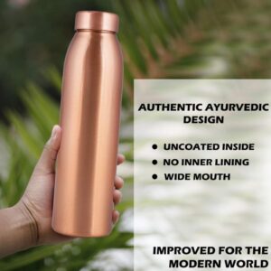 This copper water bottle will help the body produce more energy, boost the immune system, promote glowing skin and hair, while killing waterborne microbes and boosting your spirit.