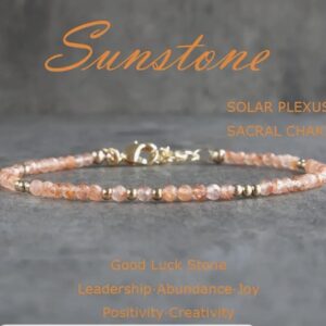 This delicately designed sunstone energy bracelet has the healing properties to assist the entire body in its natural healing processes.