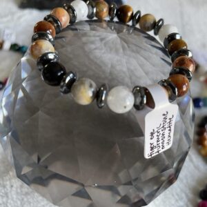 Jasper & Moonstone & Tiger's Eye & Hematite 8mm Energy Bracelet