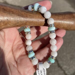 This Peruvian Opal and Moonstone bracelet will assist the body to heal in a variety of ways, mind, body, and soul.