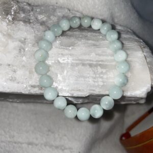 This Premium Larimar Bracelet may be used as a powerful emotional cleanser and healer for phobias, panic attacks, stress-related imbalances, and excessive anger or fear.