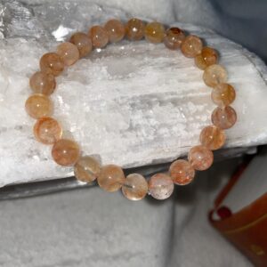 The energies within this orange Quartz bracelet will protect the wearer from negative vibrations coming from other people. It is considered a good luck charm.