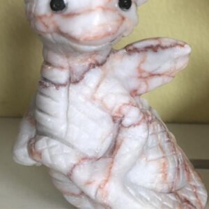 Rhodochrosite Baby Dragon Figurine