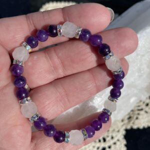 The rose quartz properties within will attract universal love, self-love, and confidence.