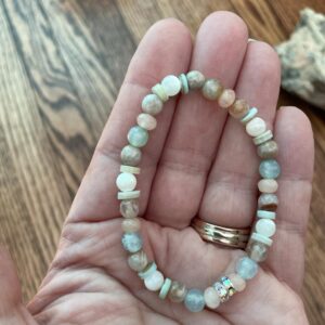 This Cotton Candy at Sea 6mm Energy Bracelet will assist the body to heal itself; emotionally, physically, mentally, and spiritually.