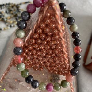 This mixed Tourmaline Bracelet has the energy healing properties that will assist the body to heal itself; emotionally, mentally, physically, and spiritually.