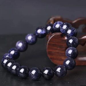 This INDIGO ~ Sandstone 8mm Energy Bracelet will assist your body to heal all that is within the Brow Chakra energy center.