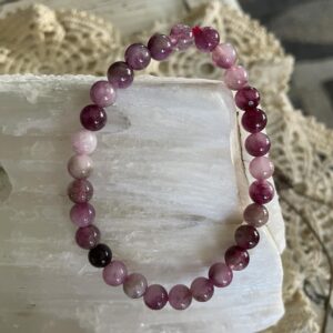 This VIOLET ~ Phantom Quartz 6mm Energy Bracelet will assist your body to heal all that is within the Crown Chakra energy center.