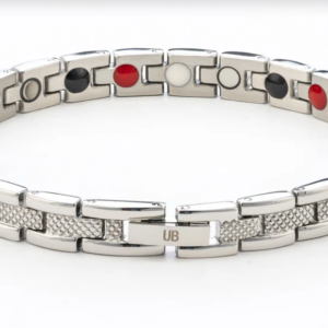 Ladies Negative-Ion Energy-Healing REGULAR STRENGTH Silver McQueen Bracelet