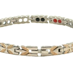 Silver-Gold-Extra-Strength-CROSS-Butterfly-Negative-Ion-Magnetic-Therapy-Bracelet